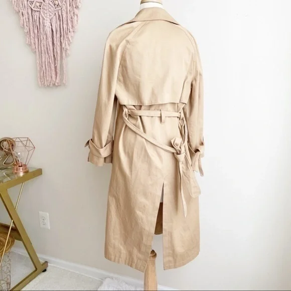 TopShop tan trench coat size US 2